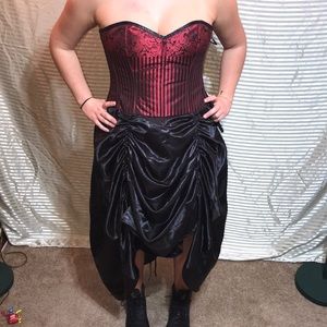 Victorian Renaissance Gothic Corset Bustier Dress